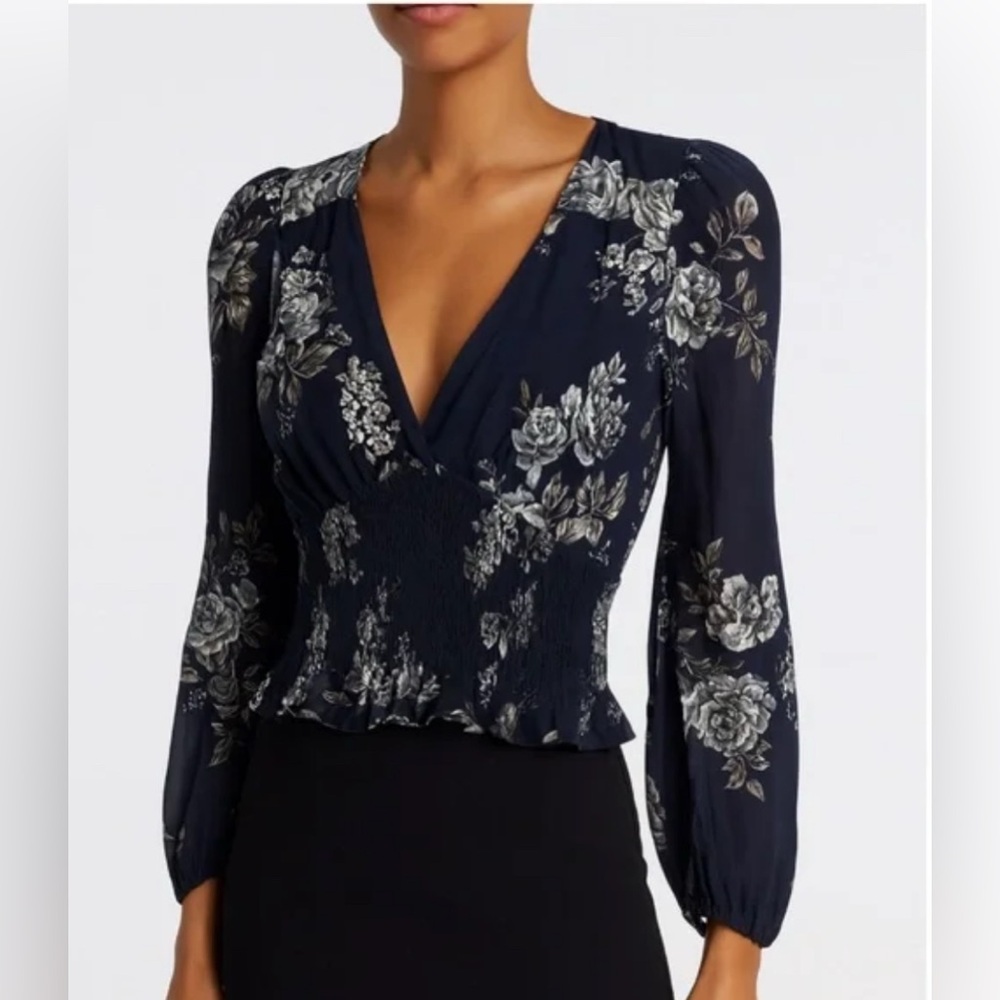 Louna Floral Smocked Waist Blouse